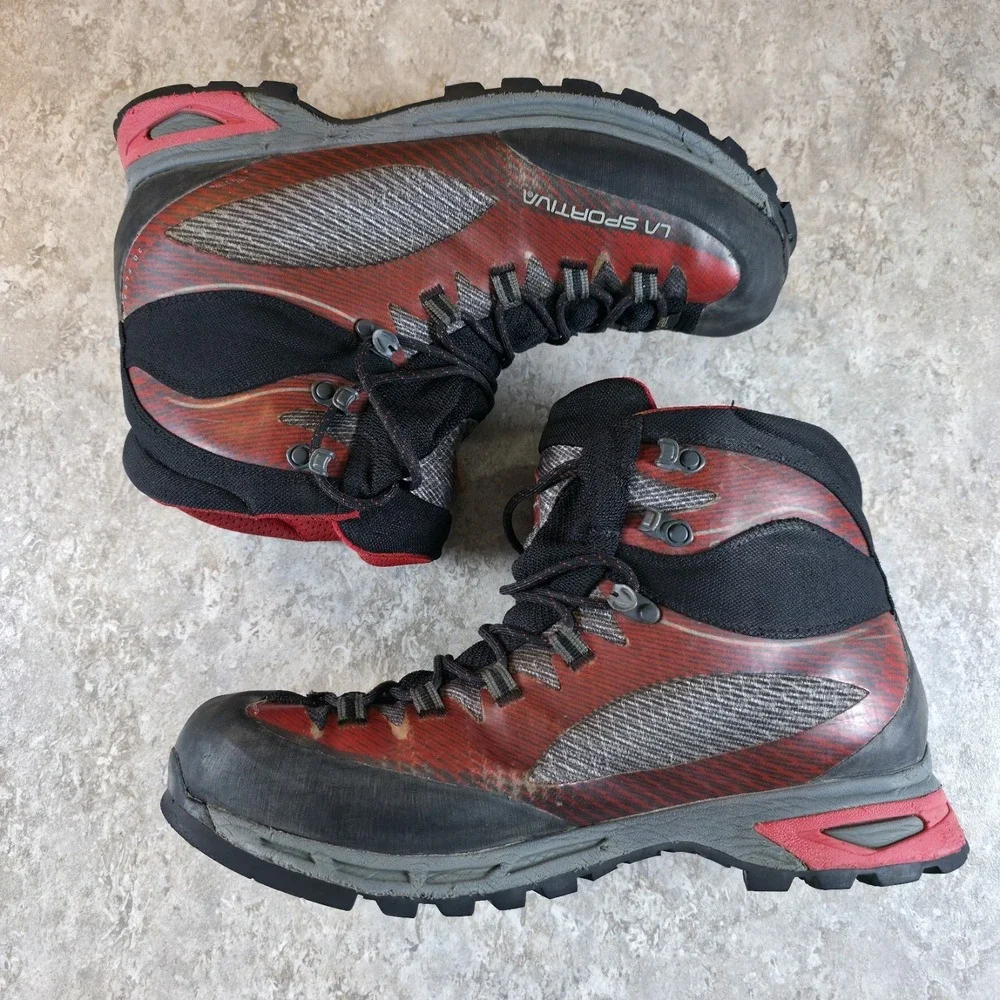 La Sportiva Trango‎ TRK GTX Hiking Boots Mens 12 Red Black Gore-Tex Waterproof